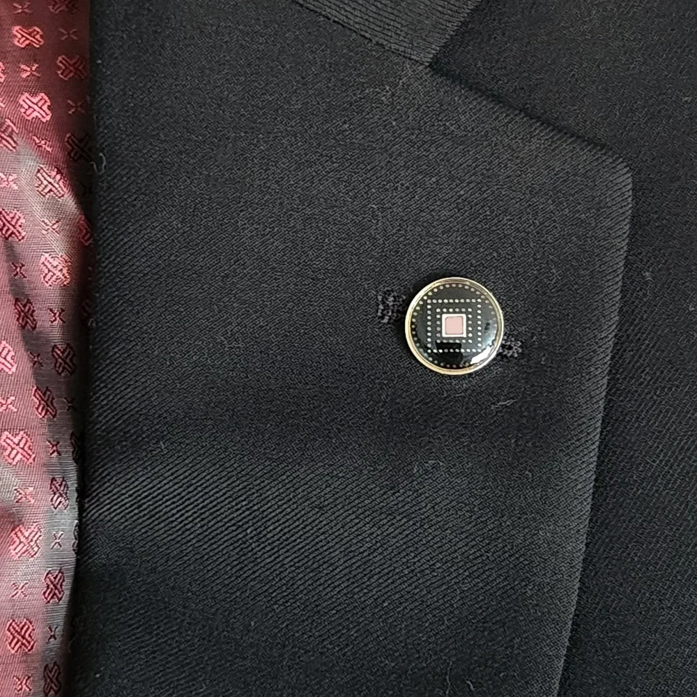 New TED BAKER London Jake CT Blazer Jacket 38R Black 100% Wool No Ordinary Joe